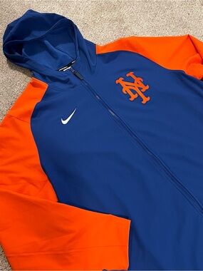 New York Mets Hooded Full-Zip Therma-Fit MLB Authentic Collection 3XL Raglan